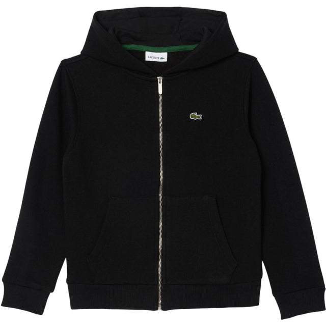LACOSTE Noir Core Fleece Full Zip Hættetrøje