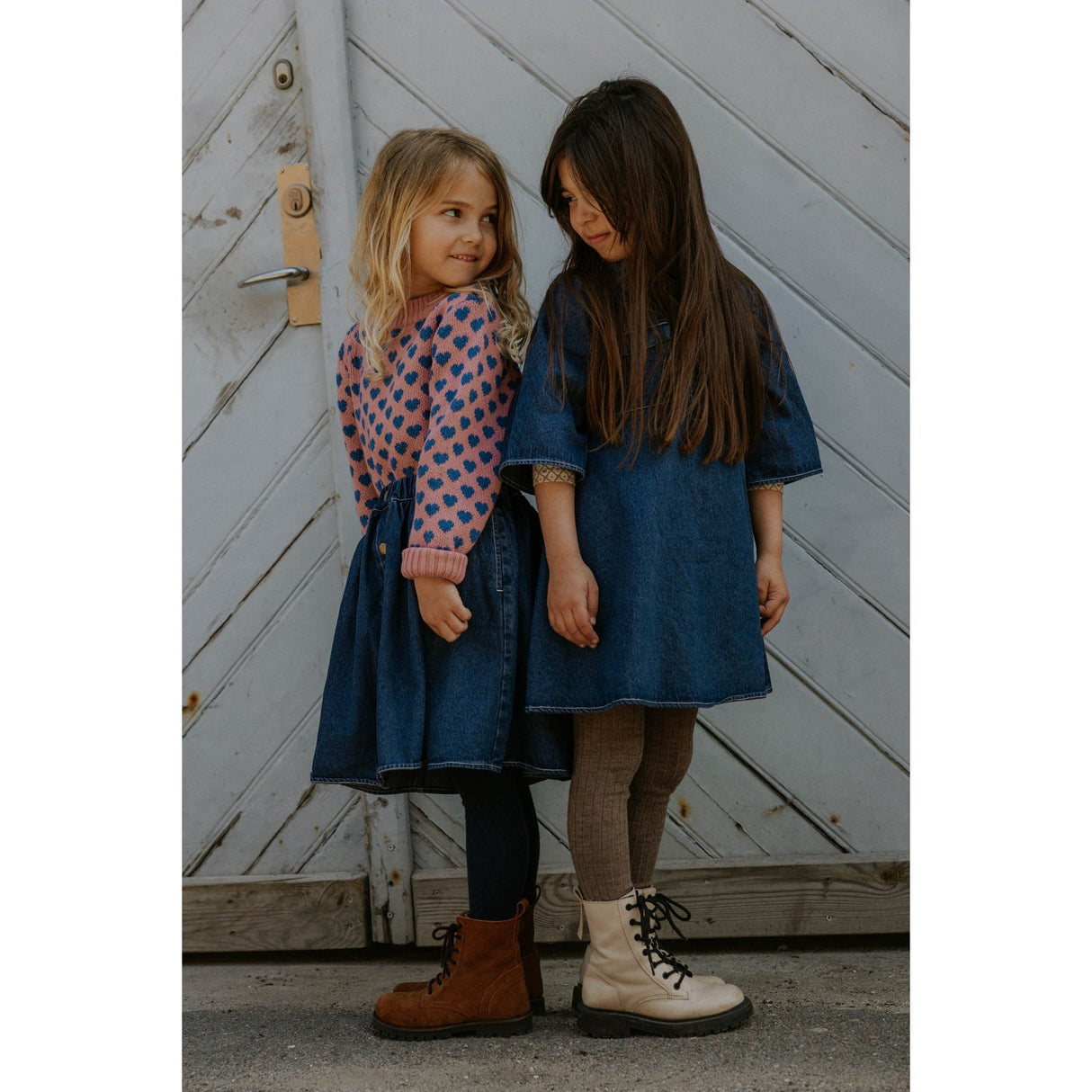 Fliink Dark Denim Blue Don Denim Ss Kjole