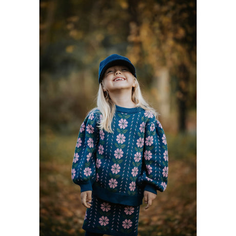 Fliink Insignia Blue Garden Strik Bluse