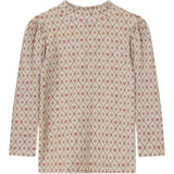 Fliink Sandshell Heart Aop Kelly Heart Ls Puff Bluse