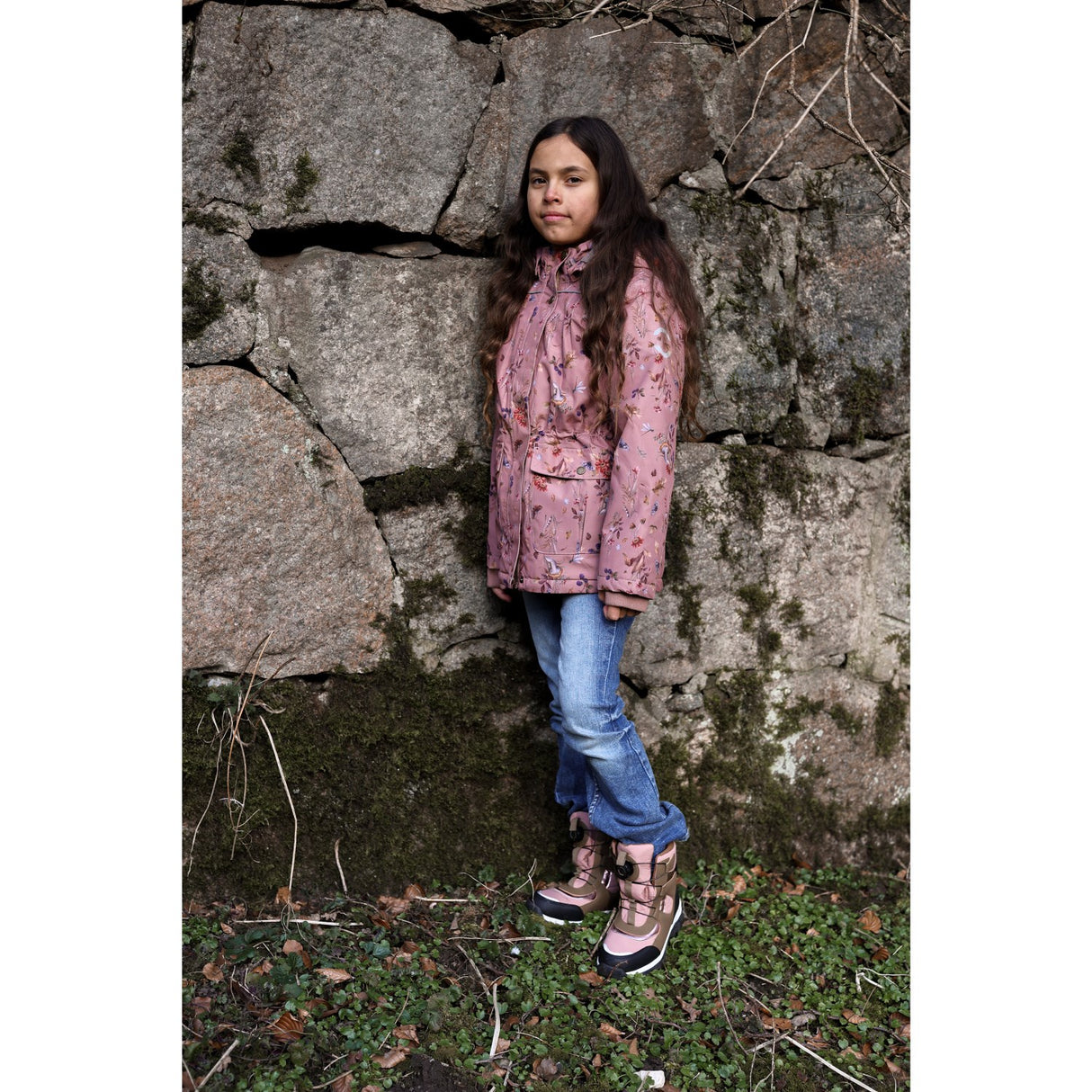 Mikk-Line Burlwood Polyester Girls Jakke AOP Floral