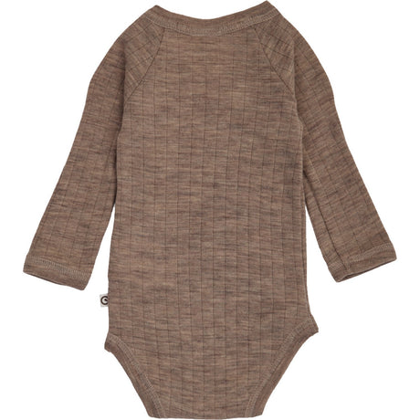 Müsli Walnut Melange Woolly Rib Slå-om L/S Body