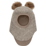 Huttelihut Camel Melange Elefanthue Uld Alpaca Pompoms