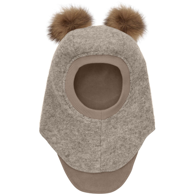 Huttelihut Camel Melange Elefanthue Uld Alpaca Pompoms