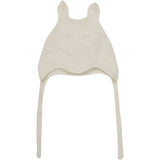 Huttelihut Off-White Bonnet Ears Alpaca Uld Strik