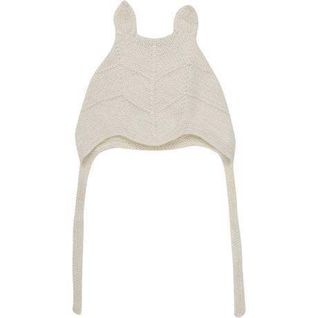 Huttelihut Off-White Bonnet Ears Alpaca Uld Strik