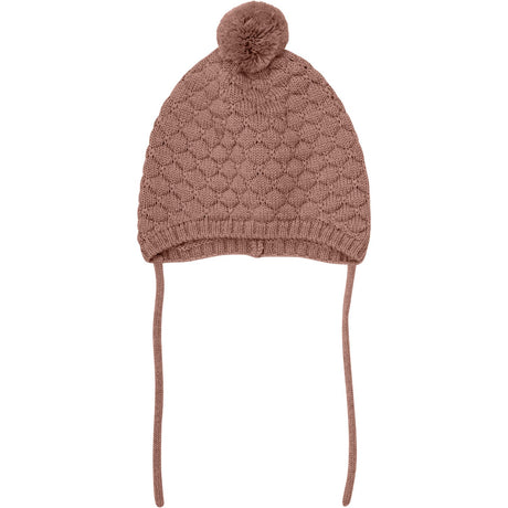 Huttelihut Burlwood Bonnet Uld Strik Pompom