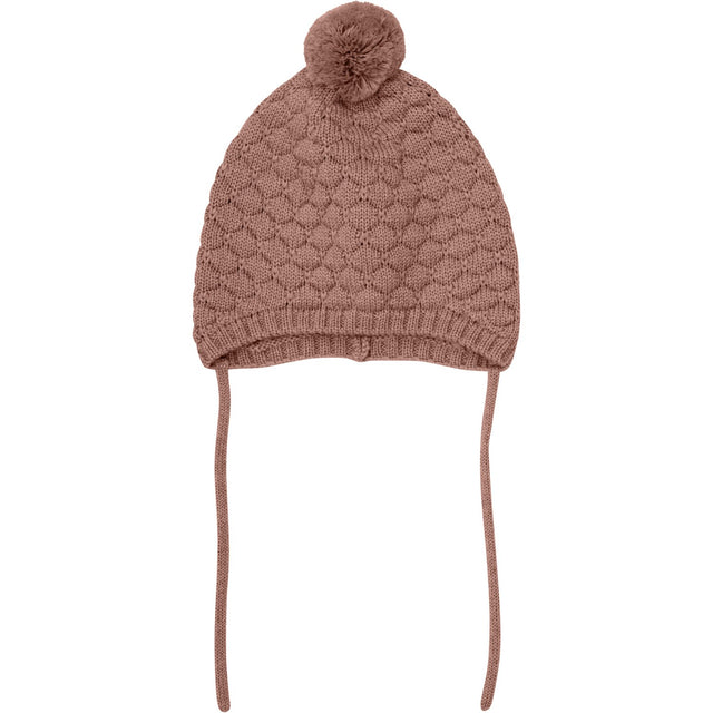 Huttelihut Burlwood Bonnet Uld Strik Pompom