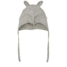 Huttelihut Medium Grey Melange Bonnet Ears Alpaca Uld Strik