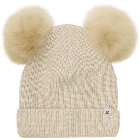 Huttelihut Sand Melange Hue Strik Alpaca Pompoms