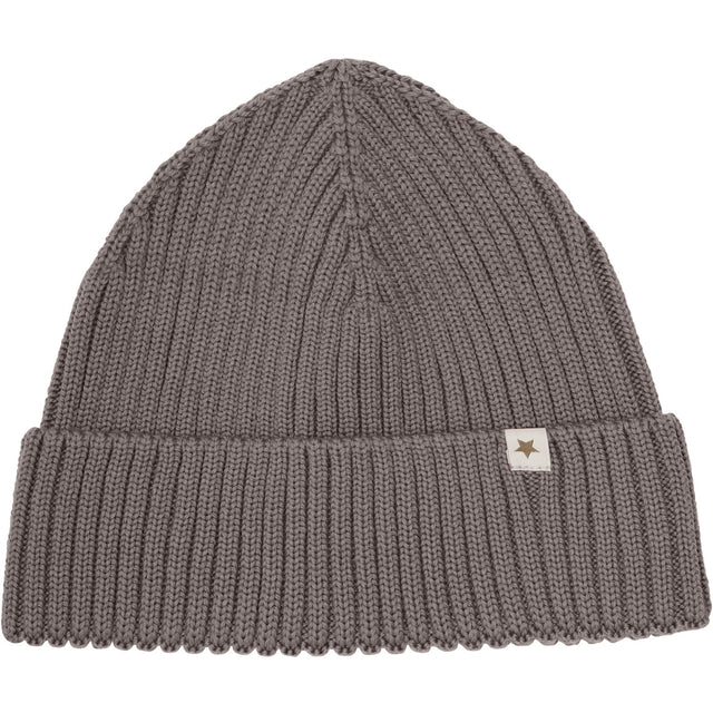 Huttelihut Brown Melange Beanie Uld Strik
