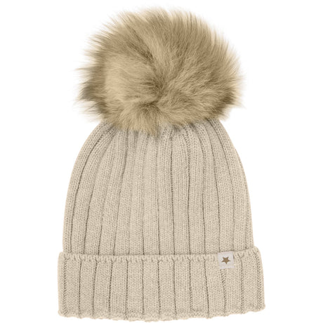 Huttelihut Sand Melange Hue Strik Alpaca Pompom