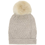 Huttelihut Camel Melange Hue Uld Strik Alpaca Pompom
