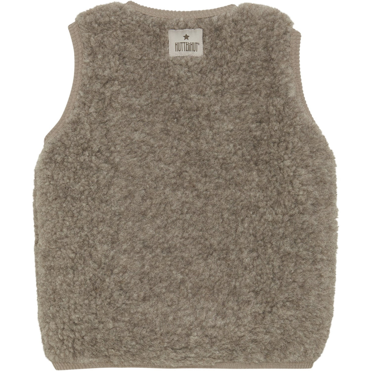 Huttelihut Camel Melange Vest Uld Bamse W. Lining
