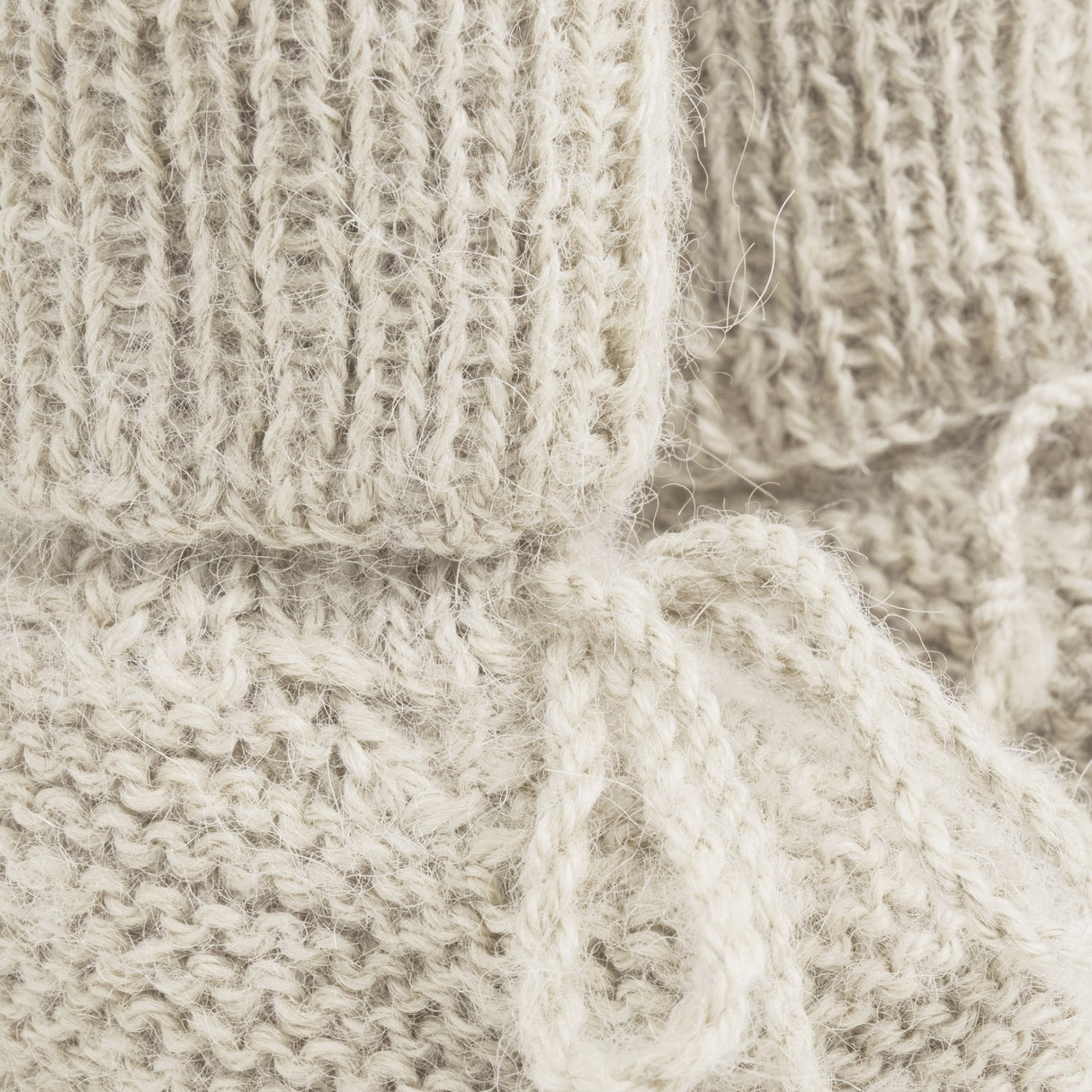 Huttelihut Off-White Futter Alpaca Uld Strik