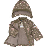 Mikk-Line Burnt Olive Polyester Baby Jakke AOP