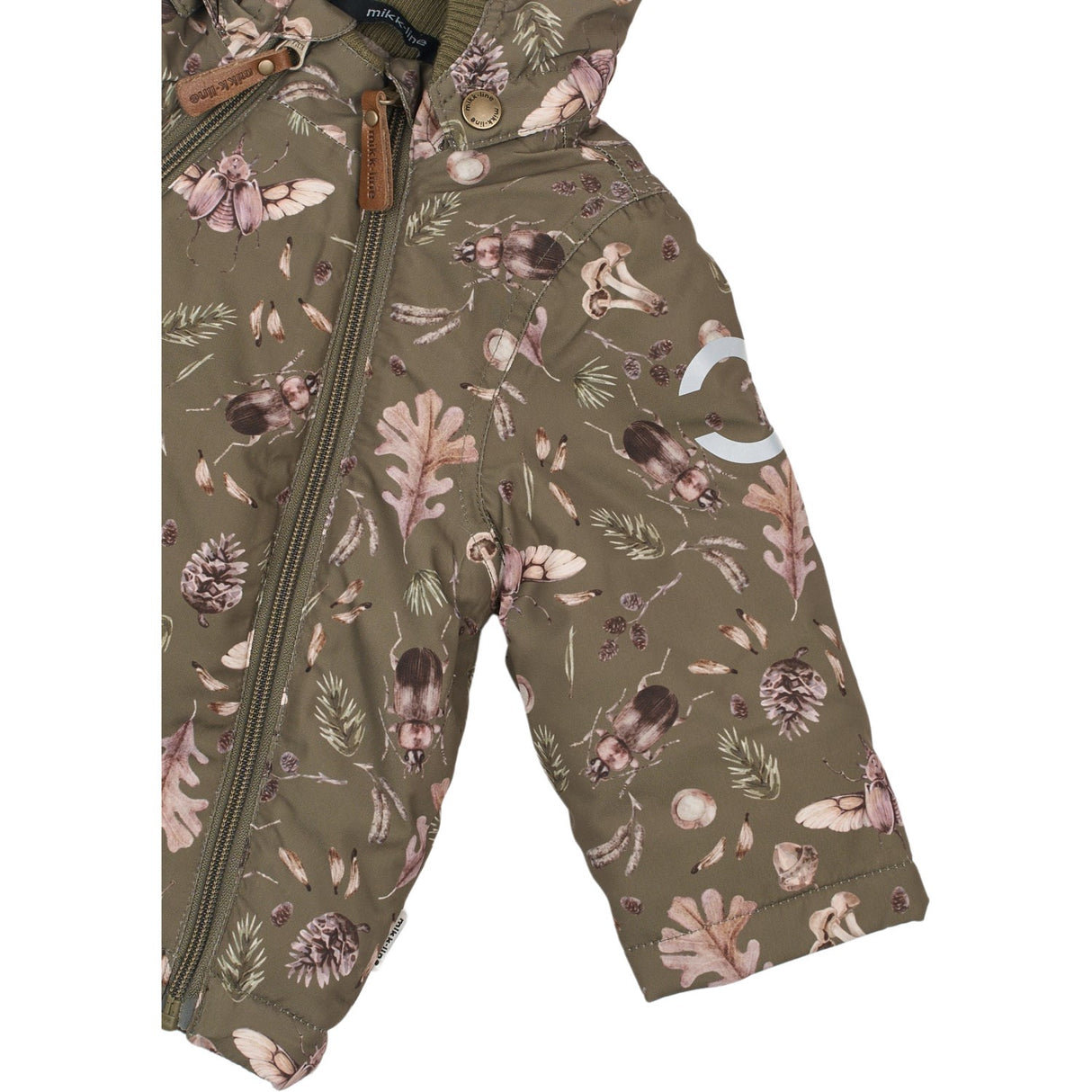 Mikk-Line Burnt Olive Polyester Baby Jakke AOP