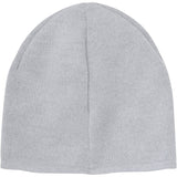 Huttelihut Medium Grey Melange Beanie Solid Uld Strik