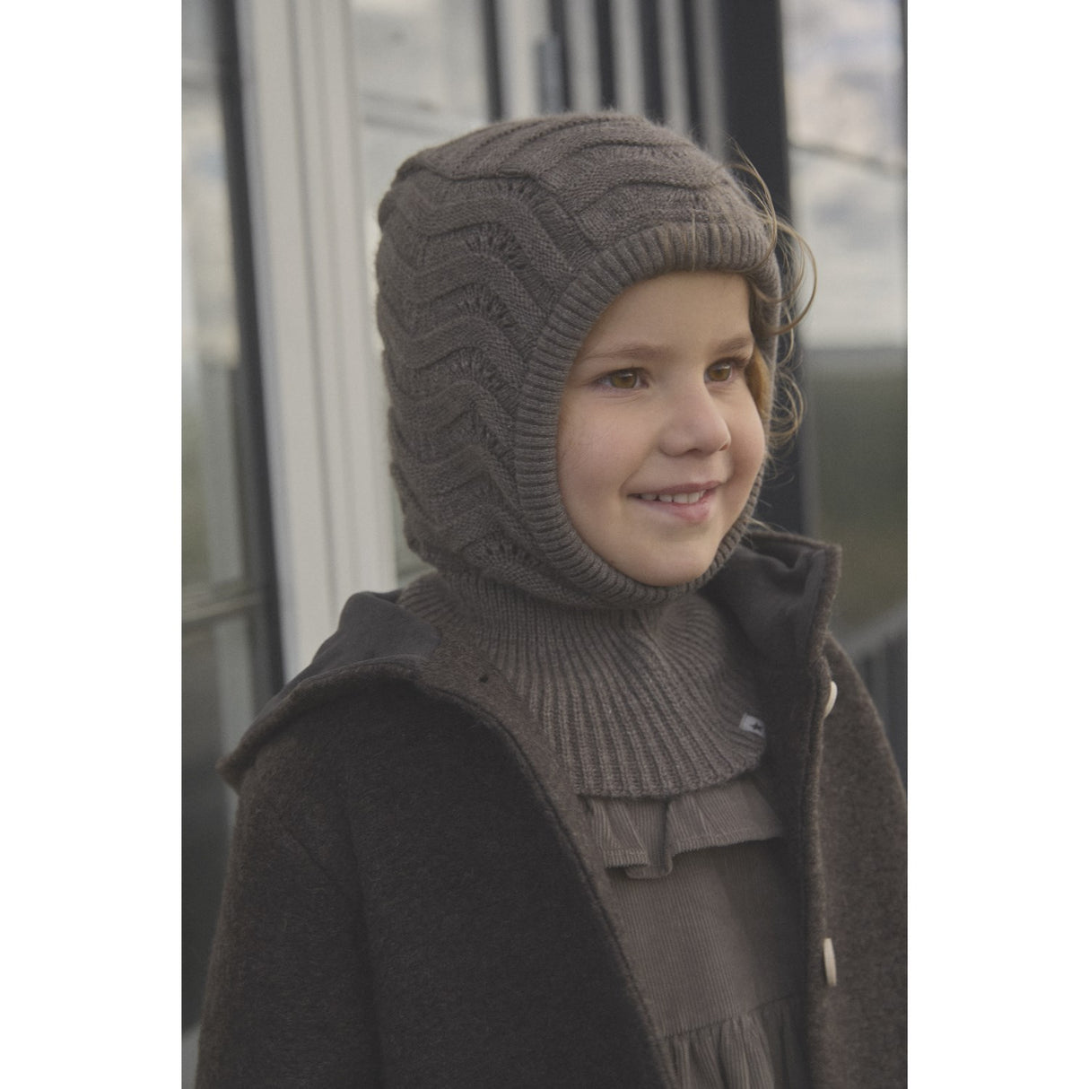 Huttelihut Brown Melange Elefanthue Uld Strik