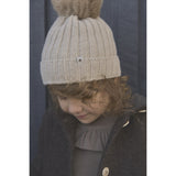 Huttelihut Sand Melange Hue Strik Alpaca Pompom