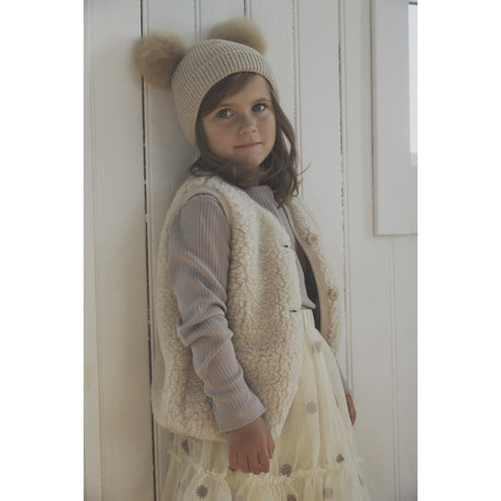 Huttelihut Cement Vest Uld Bamse W. Lining