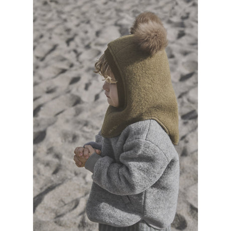 Huttelihut Camel Melange Elefanthue Uld Alpaca Pompoms