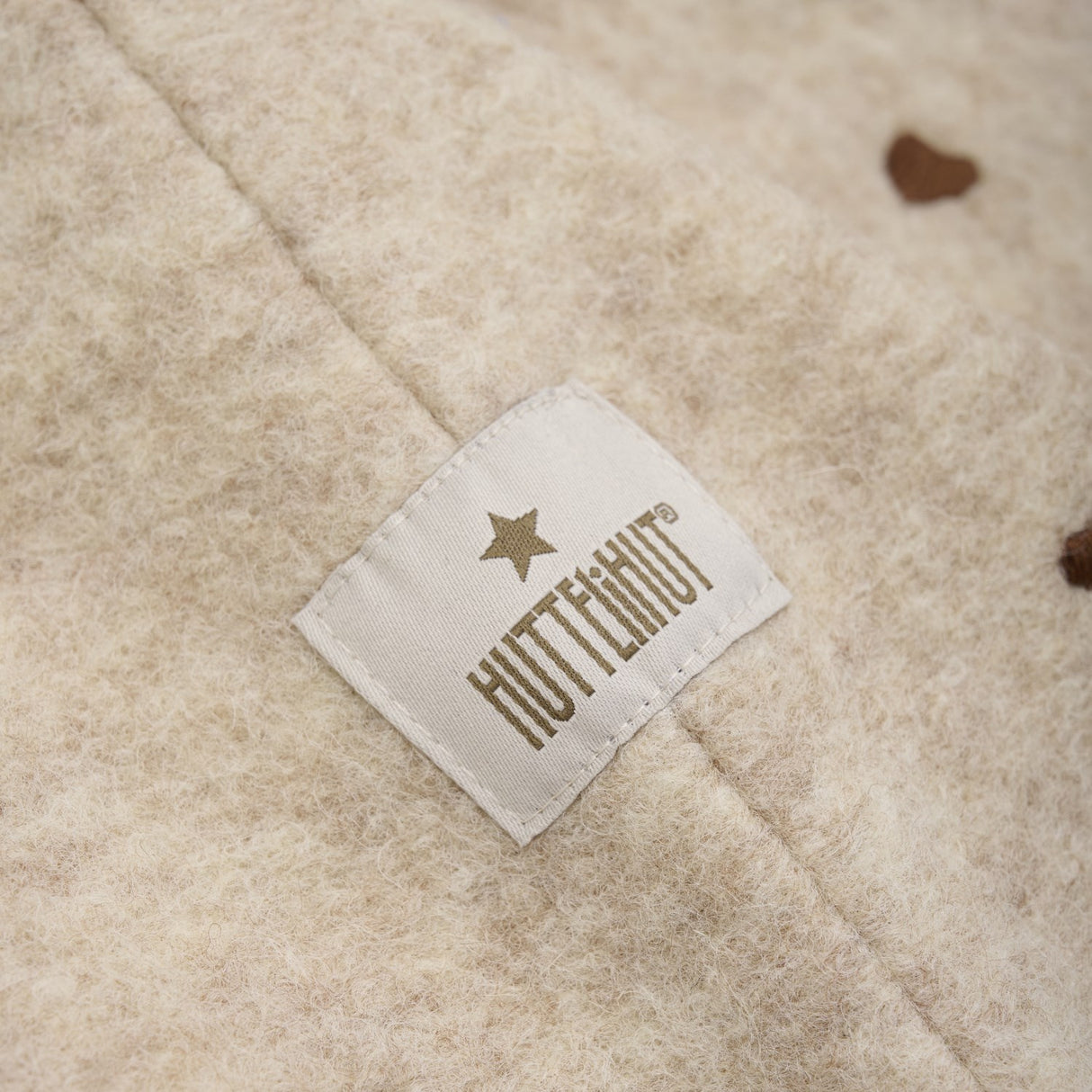 Huttelihut Sand Melange Elefanthue All Over Emb. Uld