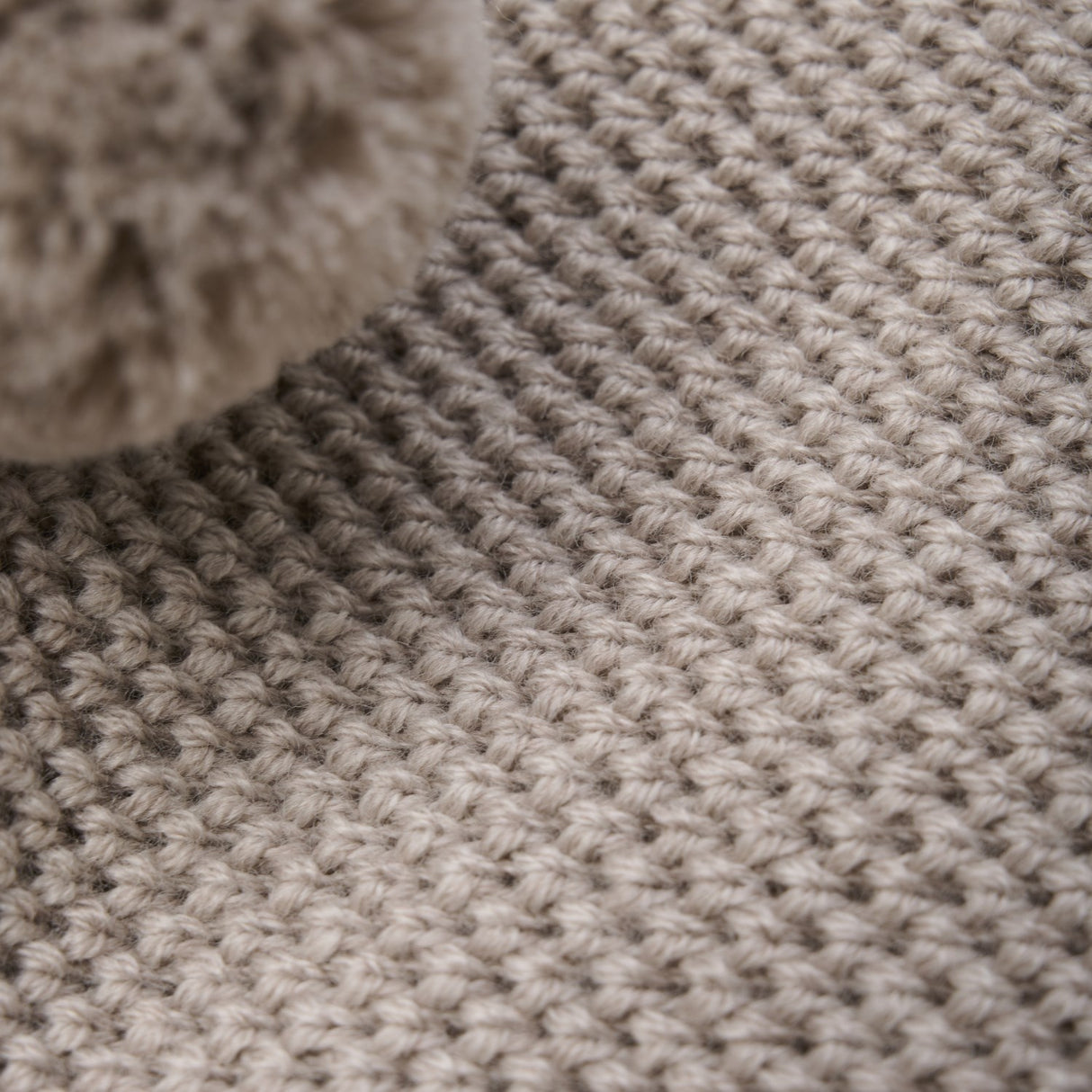 Huttelihut Camel Melange Elefanthue Windstop Pompoms