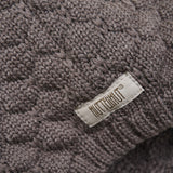 Huttelihut Brown Melange Bonnet Uld Strik Pompom