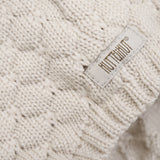 Huttelihut Sand Melange Bonnet Uld Strik Pompom