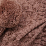 Huttelihut Burlwood Bonnet Uld Strik Pompom