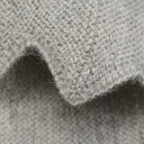 Huttelihut Medium Grey Melange Bonnet Uld Strik Alpaca Pompom