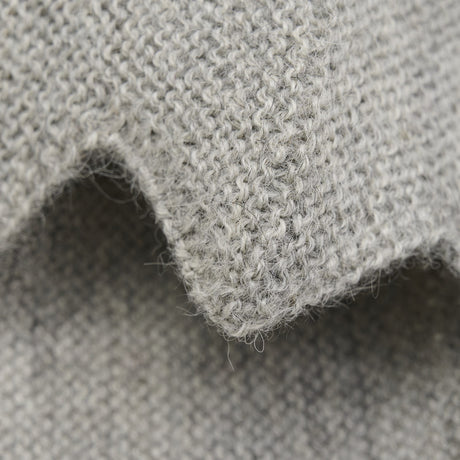 Huttelihut Medium Grey Melange Bonnet Uld Strik Alpaca Pompom