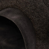 Huttelihut Dark Brown Melange Hue Uld W. Velour Lining