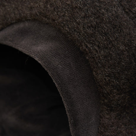 Huttelihut Dark Brown Melange Hue Uld W. Velour Lining