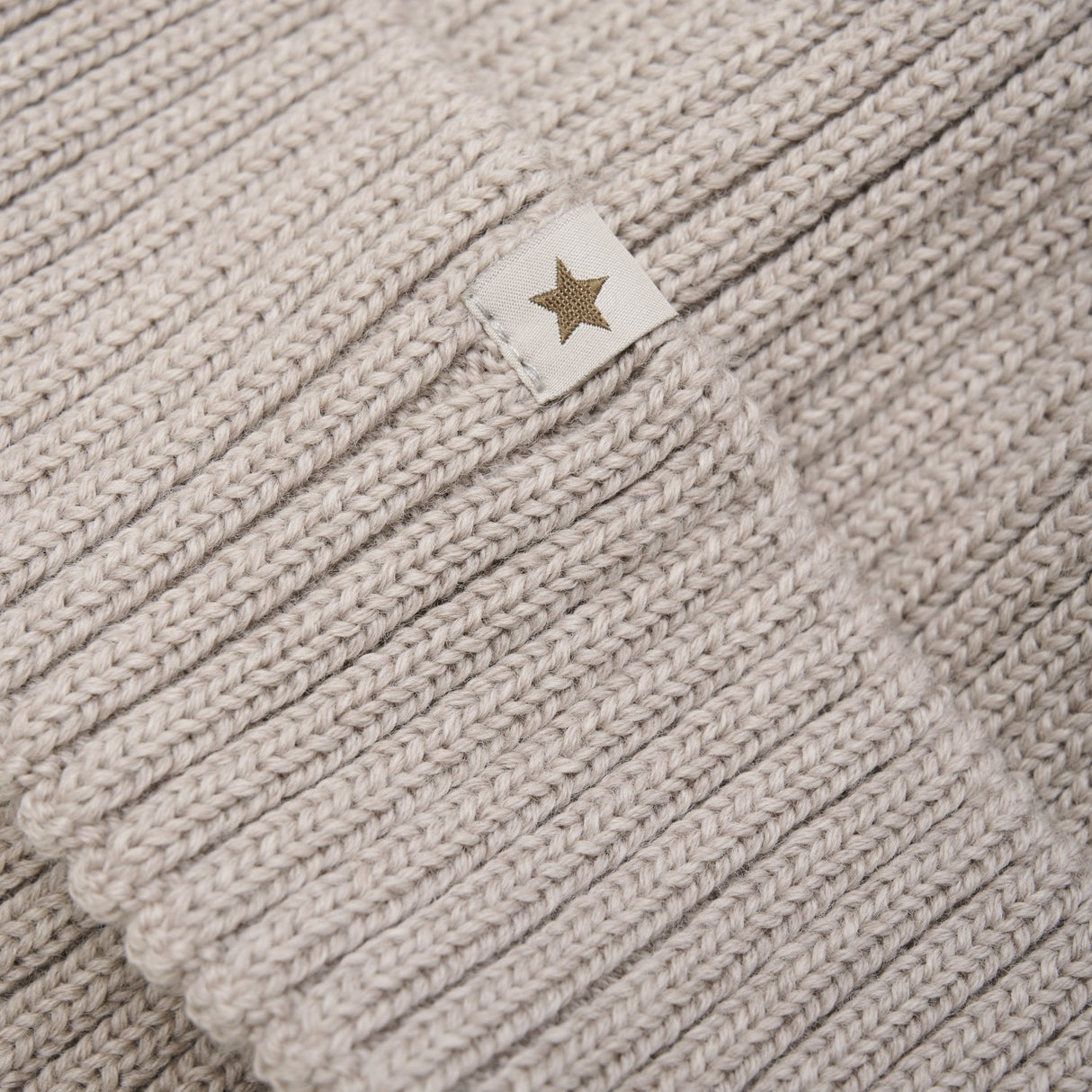 Huttelihut Camel Melange Beanie Uld Strik