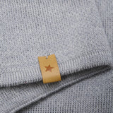 Huttelihut Medium Grey Melange Beanie Solid Uld Strik