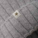 Huttelihut Medium Grey Melange Hue Strik Alpaca Pompom