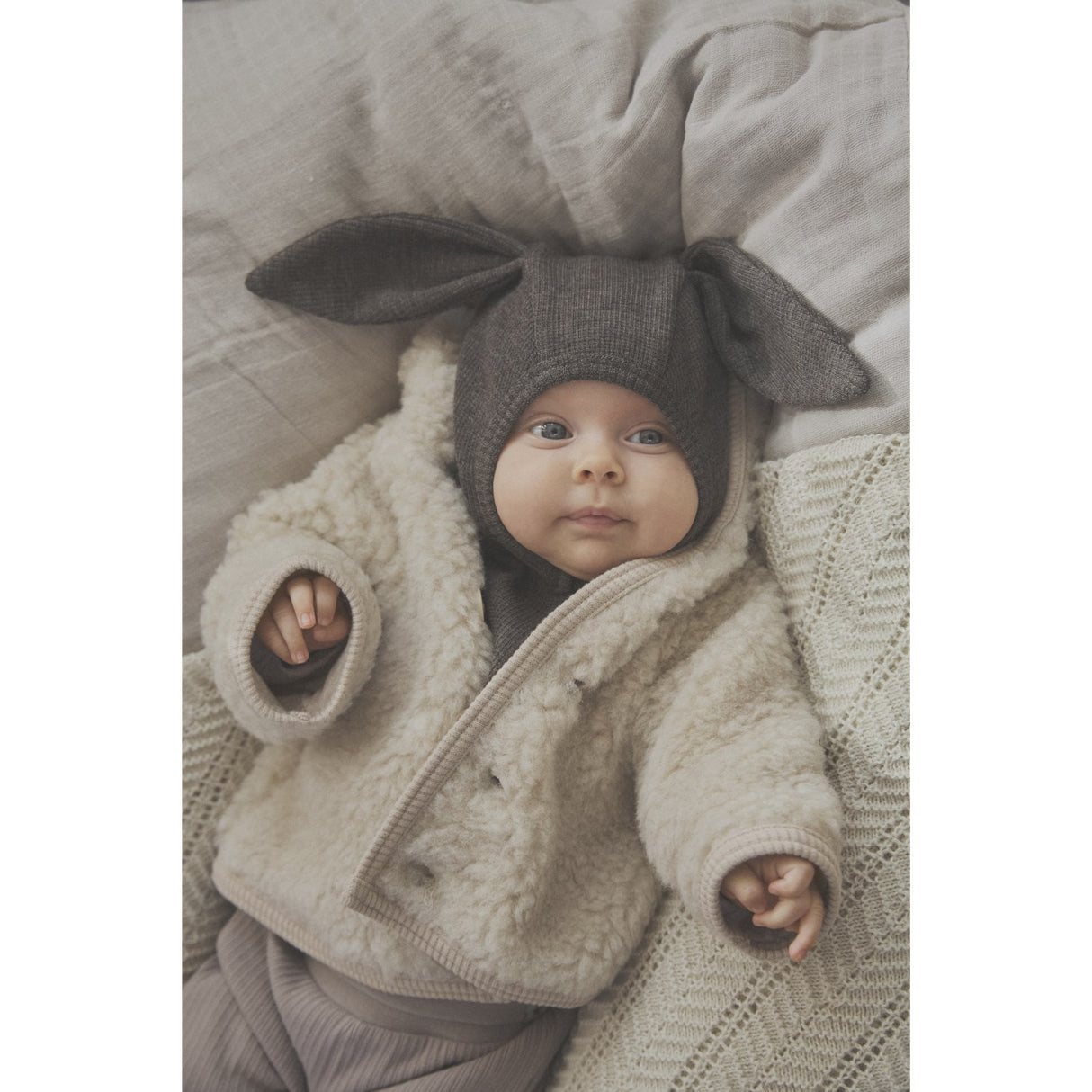 Huttelihut Brown Melange Elefanthue Ears Uld Rib