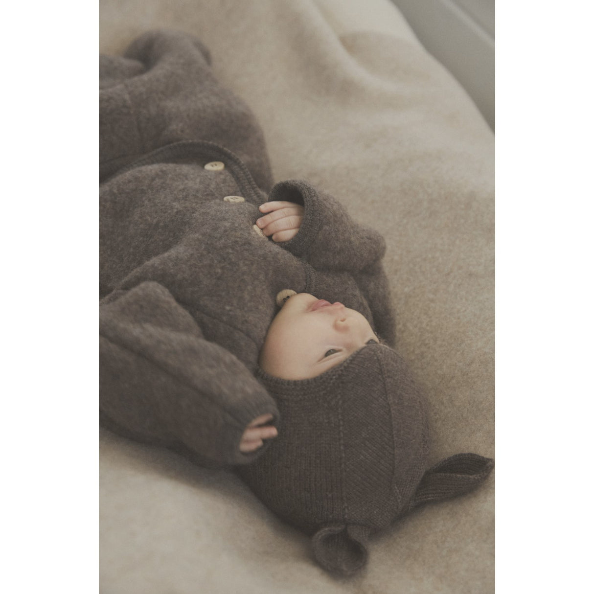 Huttelihut Brown Melange Elefanthue Ears Uld Strik