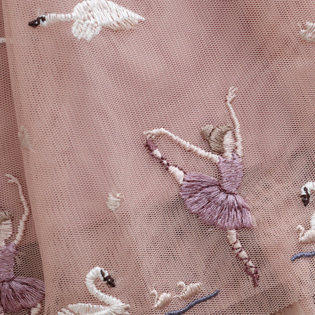 Minymo Shadow Gray Nederdel Mesh W. Emb.