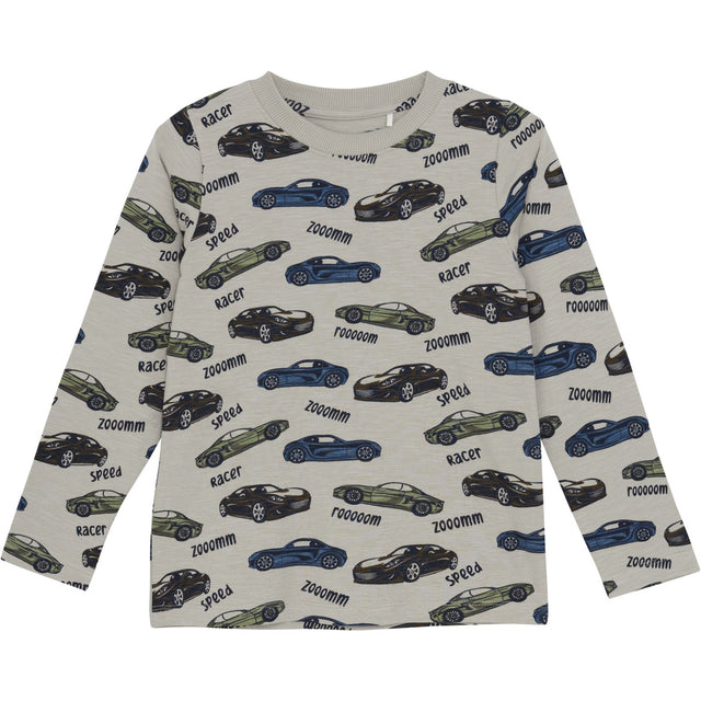 Minymo Oxford Tan T-shirt LS AOP