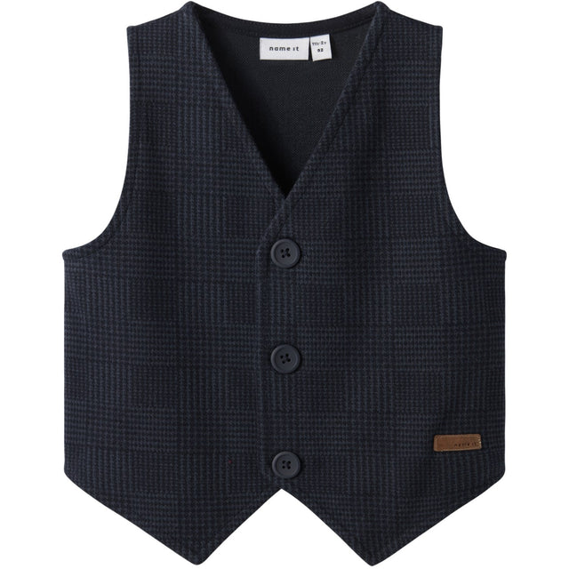 Name It Navy Blazer Check Nmmrobino Vest Unb
