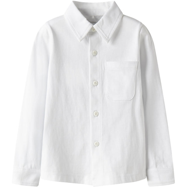 Name It Bright White Nmmronalo Ls Jersey Skjorte