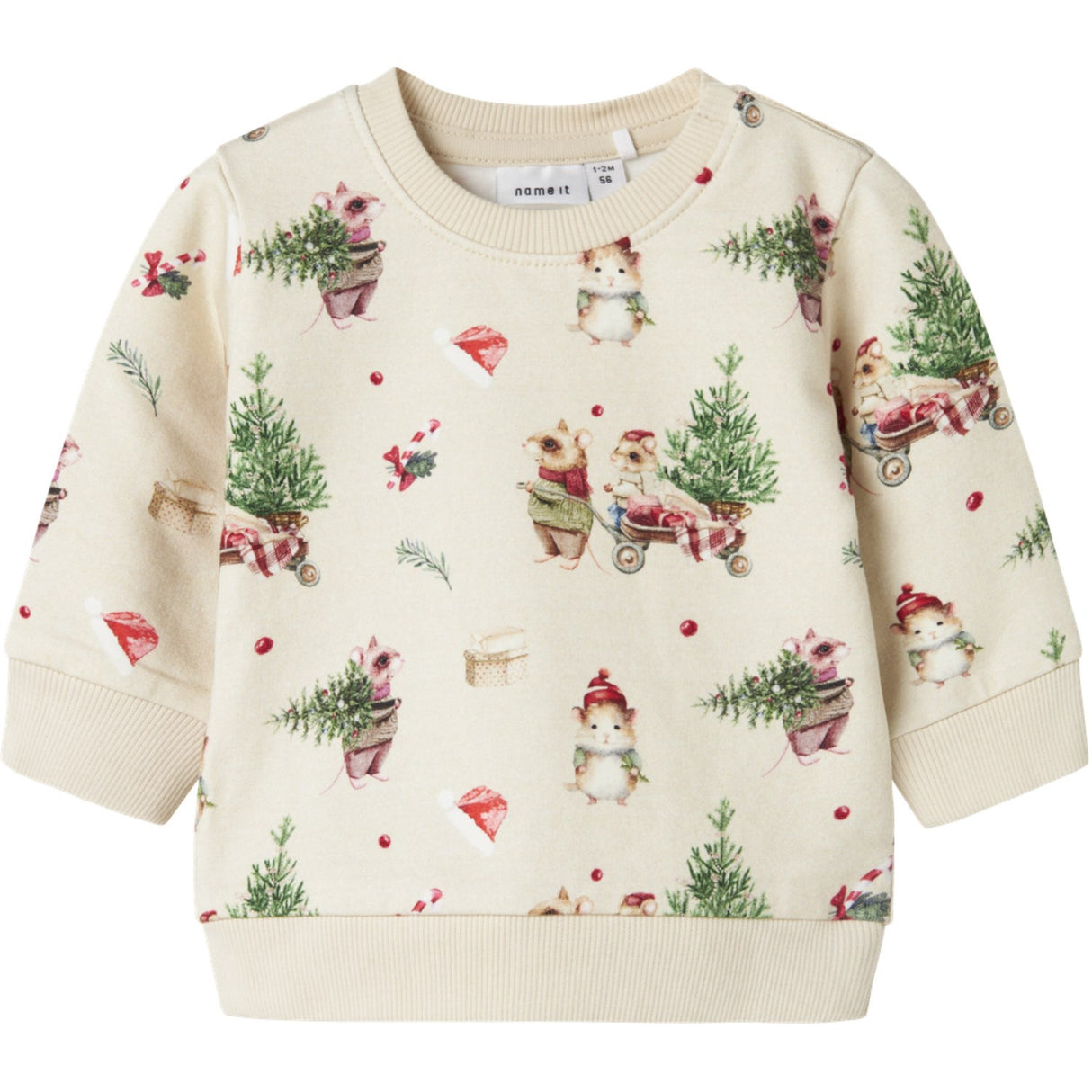 Name It Peyote Melange Nbnrenu Ls Sweat Bru