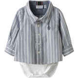 Name It Flint Stone Thin Stripe - Bright White Nbmrekid Shirtbody