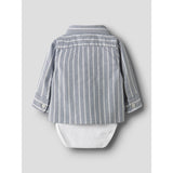 Name It Flint Stone Thin Stripe - Bright White Nbmrekid Shirtbody
