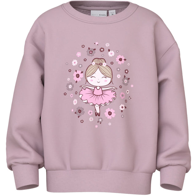 Name It Keepsake Lilac Dancer Nmfviloui Ls Rlx Sweat Bru