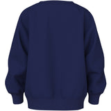 Name It Beacon Blue Princess Swan Nmfvenus Ls Nreg Sweat Bru