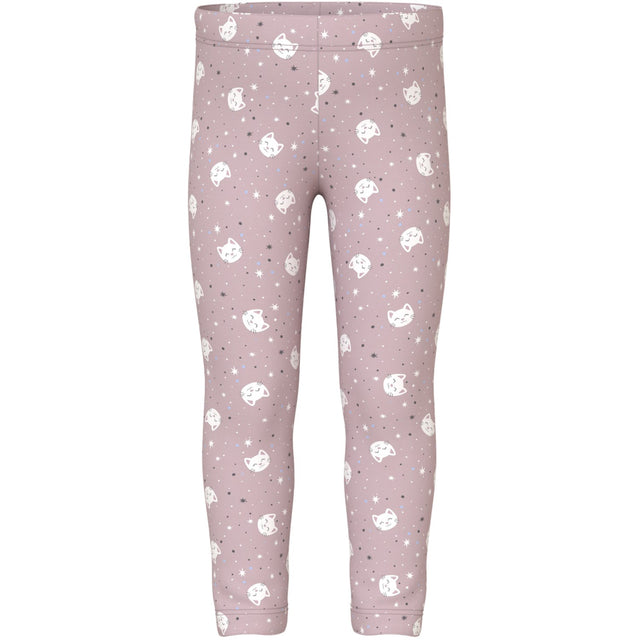 Name It Keepsake Lilac Yin Yang Cats Nmfdavina Aop Swe Leggings Bru